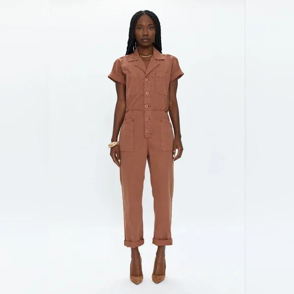 Pistola - Grover Short-Sleeve Cotton Field Jumpsuit - Picture 2 of 9